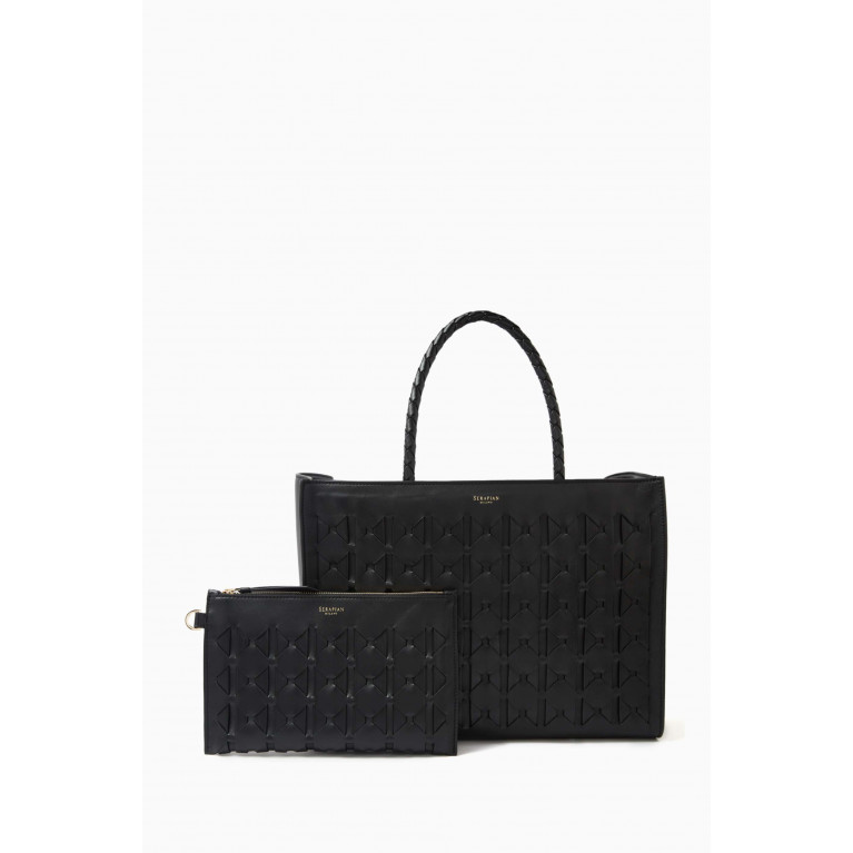 Serapian - 1928 Soft Tote Bag in Mosaico Leather