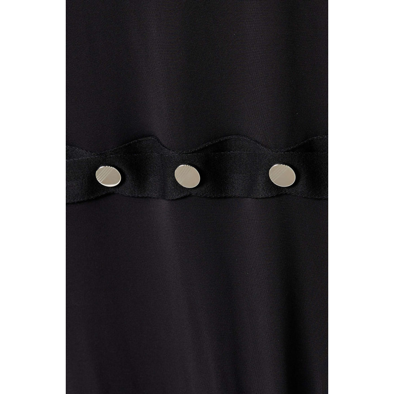 The Attico - Metal Button Midi Dress in Stretch-jersey