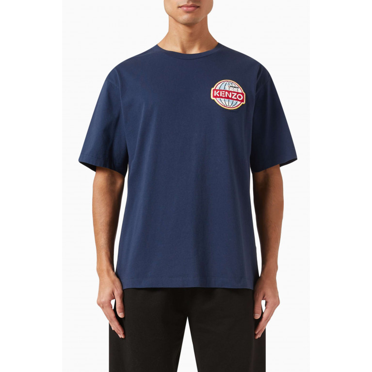 Kenzo - Globe Oversized T-shirt in Cotton-jersey