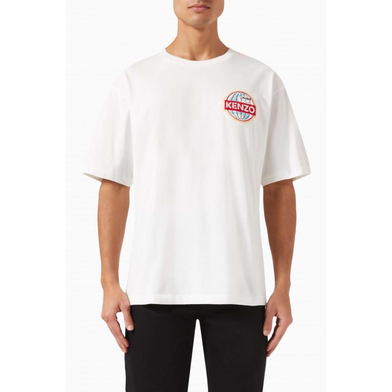 Kenzo - Globe Oversized T-shirt in Cotton-jersey Neutral