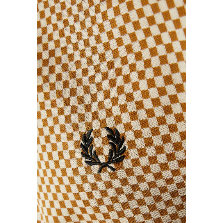 Fred Perry - Micro Chequerboard T-shirt in Cotton-jacquard