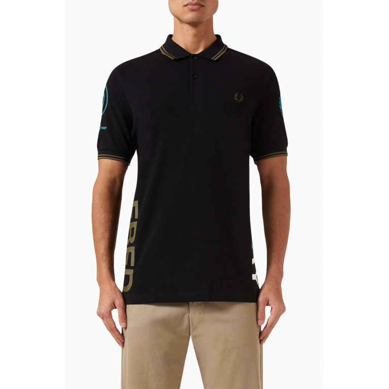 Fred Perry - Graphic-print Polo Shirt in Cotton-piqué