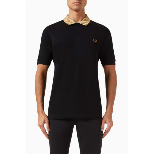 Fred Perry - Chequerboard Collar Polo Shirt in Cotton-piqué