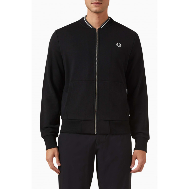 Fred Perry - Zip-up Sweatshirt in Loopback Cotton-blend