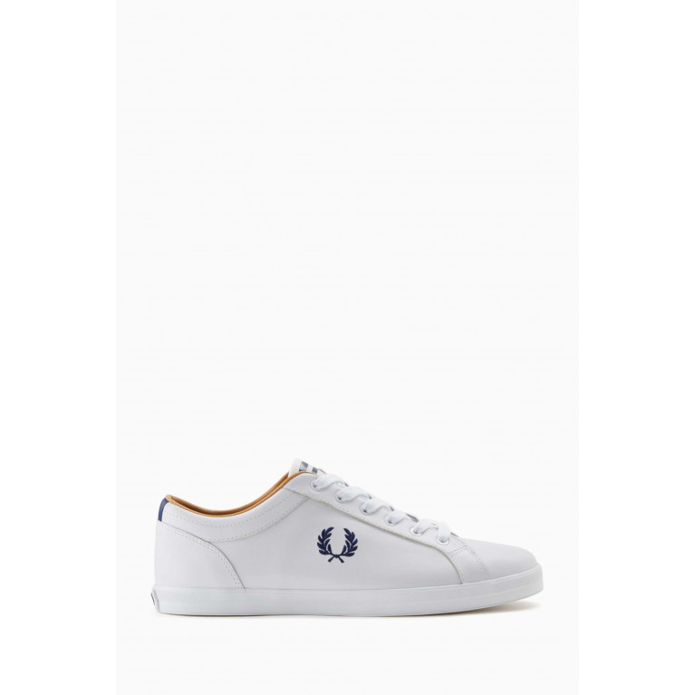 Fred Perry - Baseline Logo Low-top Sneakers in Leather