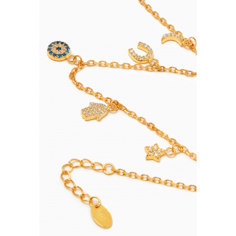 The Jewels Jar - Rayan Charm Bracelet in 18kt Gold-plated Sterling Silver