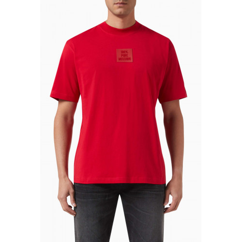Moschino - Logo Print T-Shirt in Organic Cotton-jersey