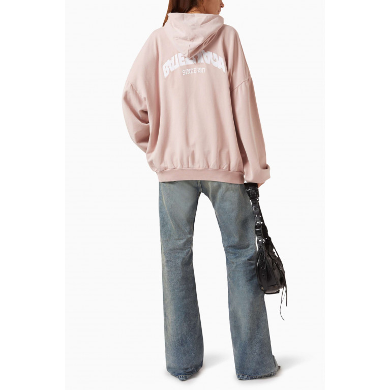 Balenciaga - Back Flip Round Zip-Up Oversized Hoodie in Fleece