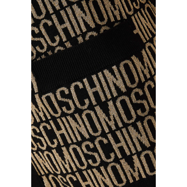 Moschino - All-over Logo Cardigan in Merino Wool