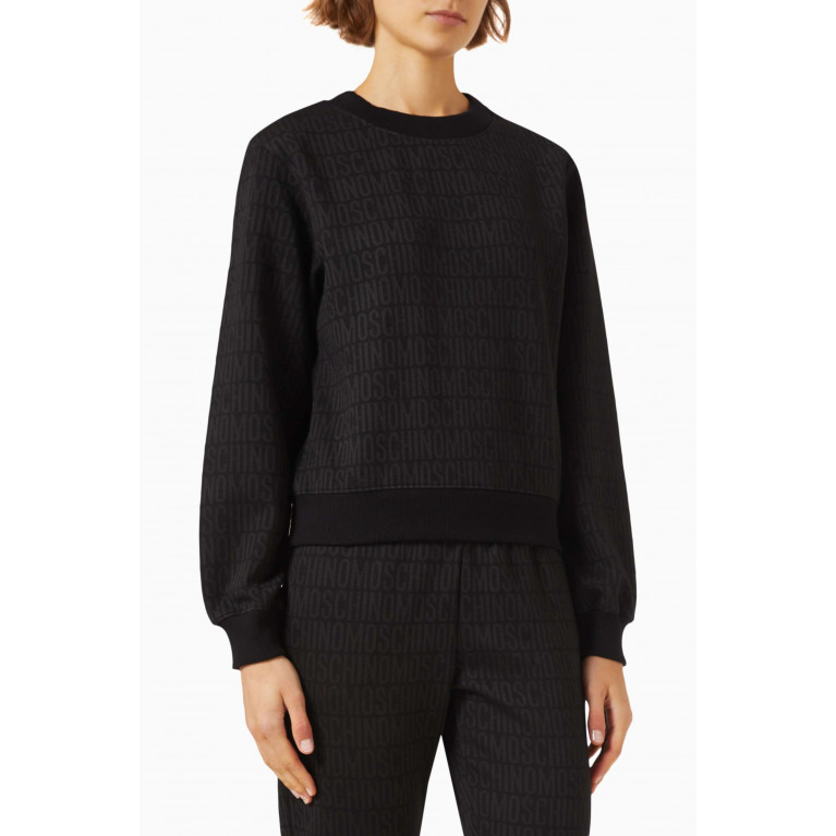 Moschino - Logo Sweatshirt in Cotton-fleece Black