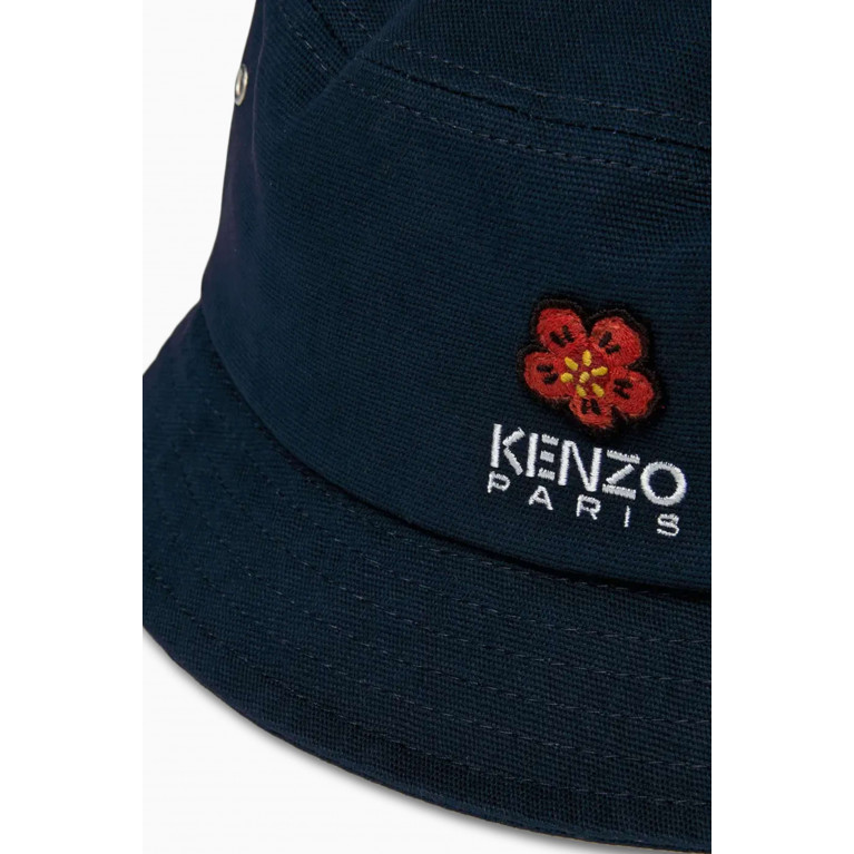 Kenzo - Crest Logo Bucket Hat in Cotton