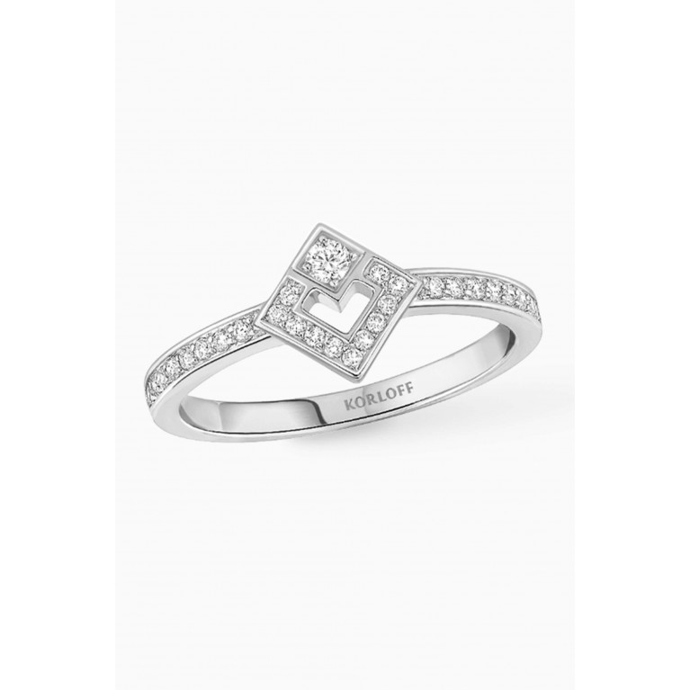 Korloff - Eclat Diamond Ring in 18kt White Gold