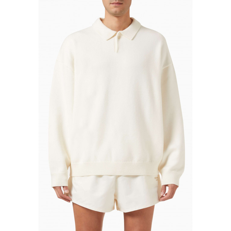 Fear of God Essentials - Oversized Polo Shirt in Nylon-blend Knit