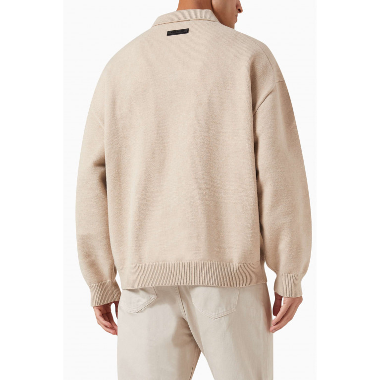 Fear of God Essentials - Oversized Polo Shirt in Nylon-blend Knit