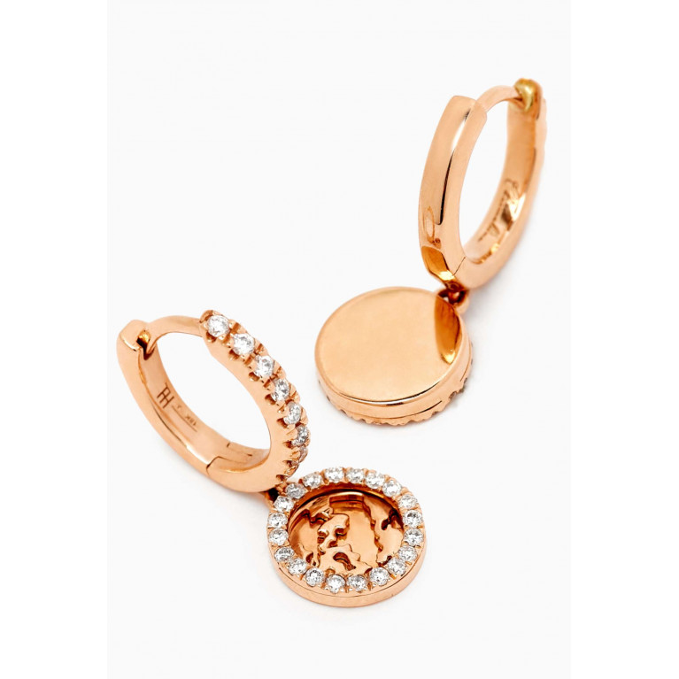 Charmaleena - My World Diamond Hoop Earrings in 18kt Gold
