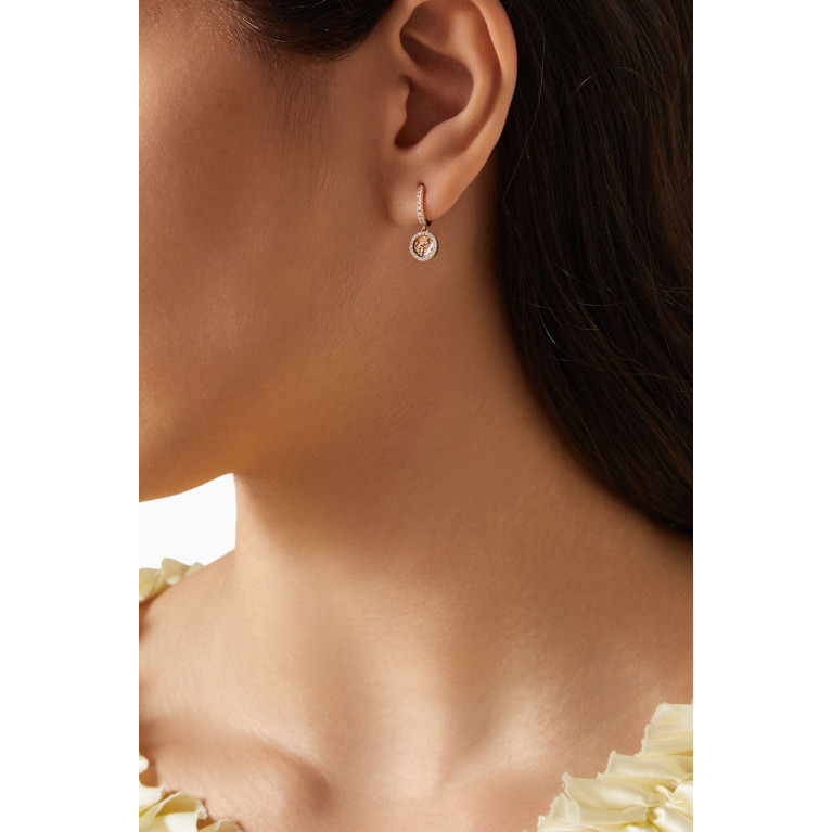 Charmaleena - My World Diamond Hoop Earrings in 18kt Gold