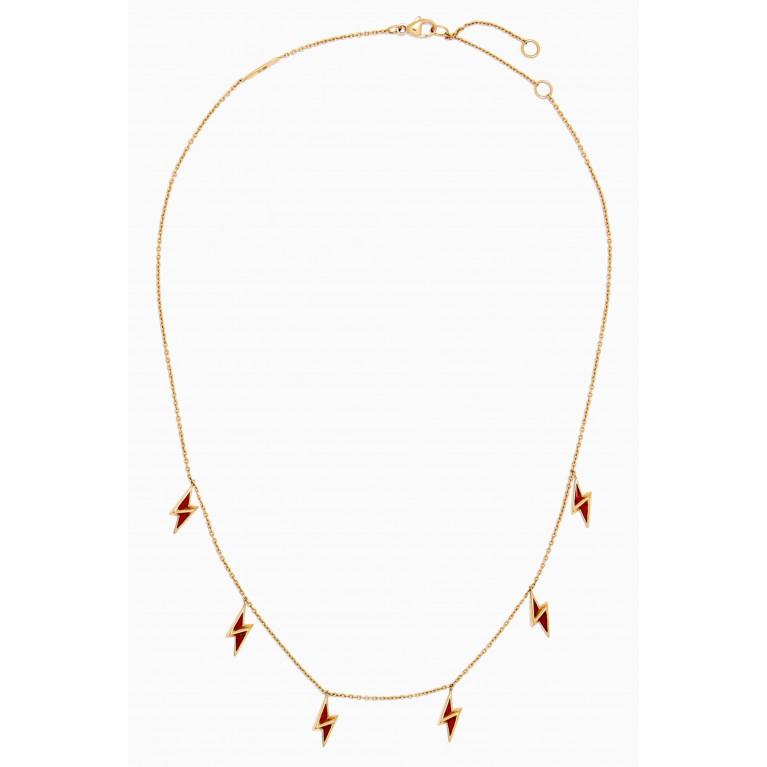 Charmaleena - Multi Energy Red Agate Necklace in 18kt Gold