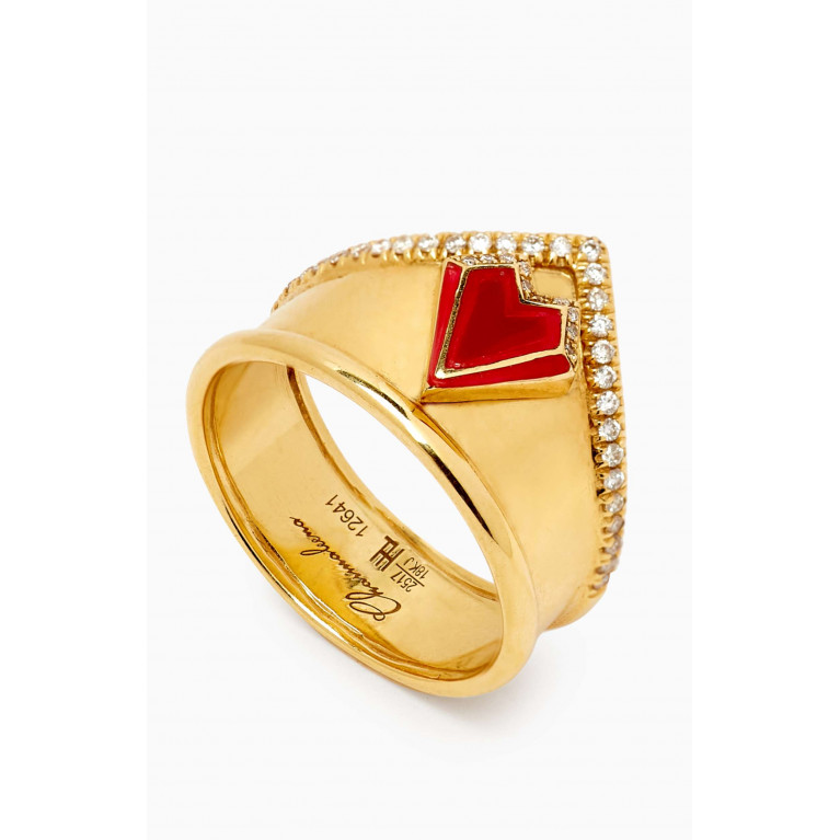 Charmaleena - My Heart Hero Diamond Ring in 18kt Yellow Gold