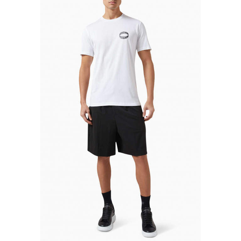 Moschino - Loop Logo T-shirt in Organic Cotton Jersey White