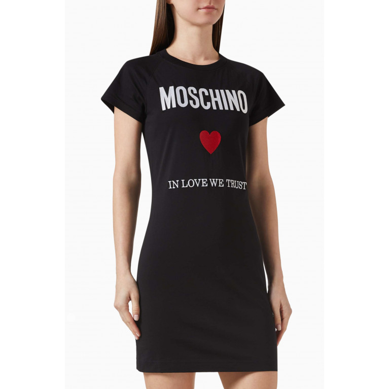 Moschino - Slogan T-shirt Dress in Jersey