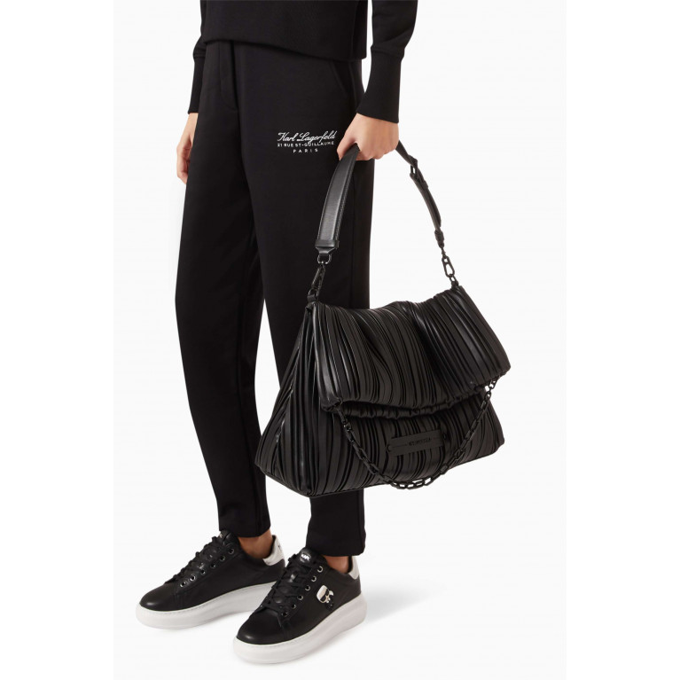 Karl Lagerfeld - Medium K/Kushion Quilt Folded Shoulder Bag in Faux Leather