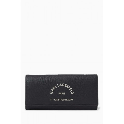Karl Lagerfeld - RSG Logo Plaque Continental Wallet in Leather