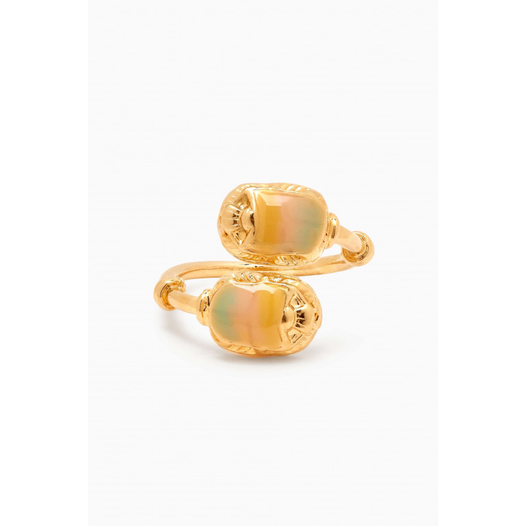 Gas Bijoux - Duality Scaramouche Ring in 24kt Gold Plating