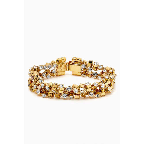 Gas Bijoux - Crystal Chain Bracelet in 24kt Gold-plated Metal