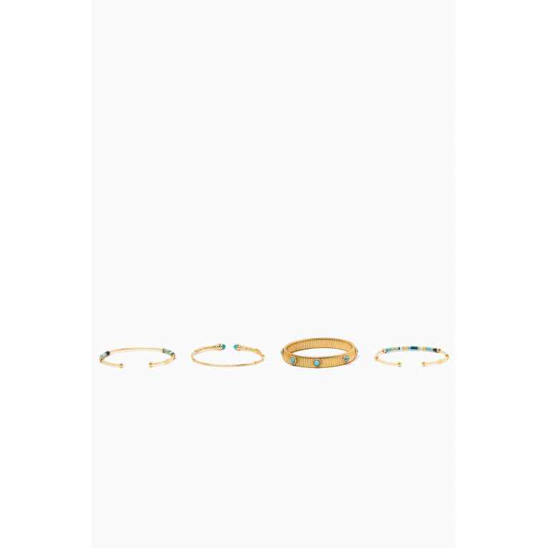 Gas Bijoux - Stretch Scaramouche Bracelet in 24kt Gold Plating