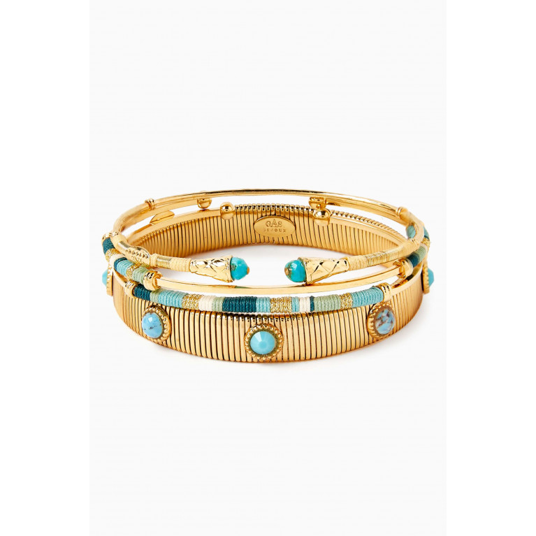 Gas Bijoux - Stretch Scaramouche Bracelet in 24kt Gold Plating