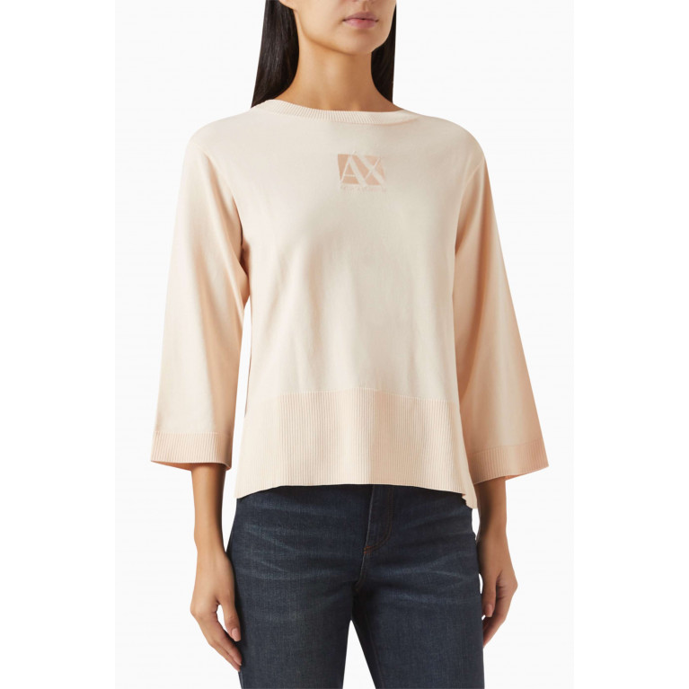 Armani Exchange - AX Logo Pullover in Viscose Pink