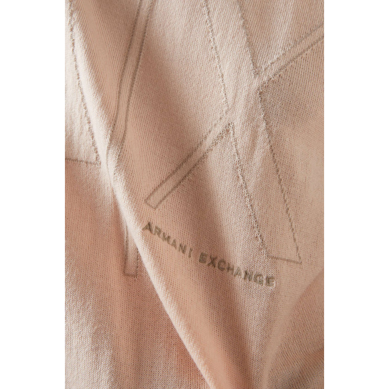 Armani Exchange - Oversized Logo Pullover in Virgin Wool