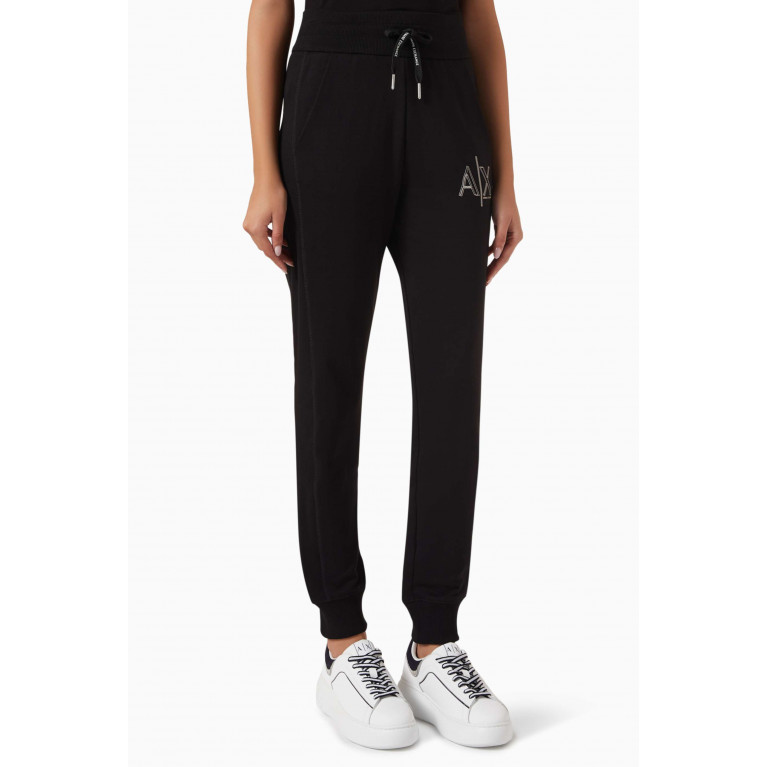 Armani Exchange - AX Logo Sweatpants in Cotton Black