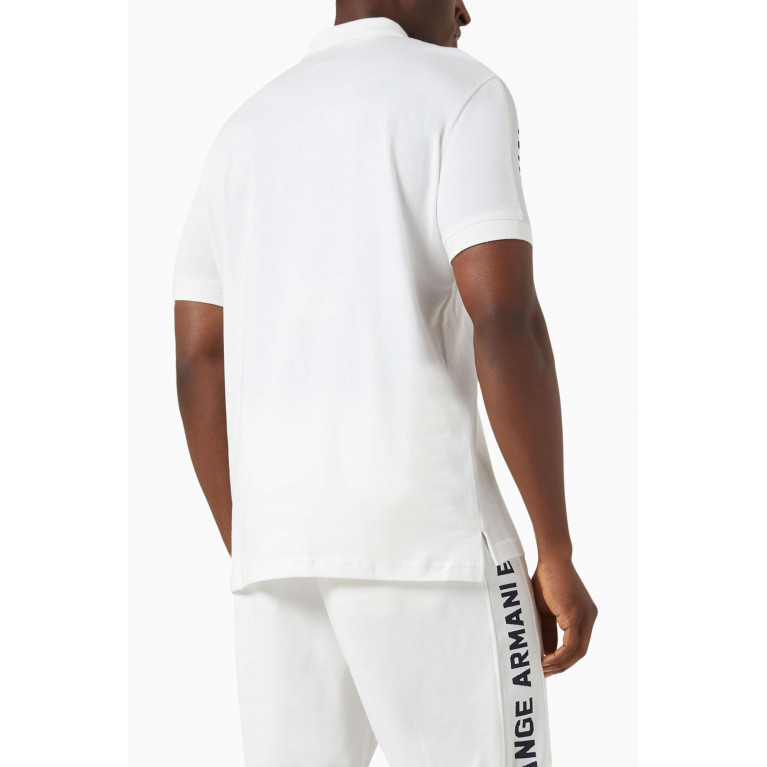 Armani Exchange - Logo Polo Shirt in Cotton Piqué Neutral