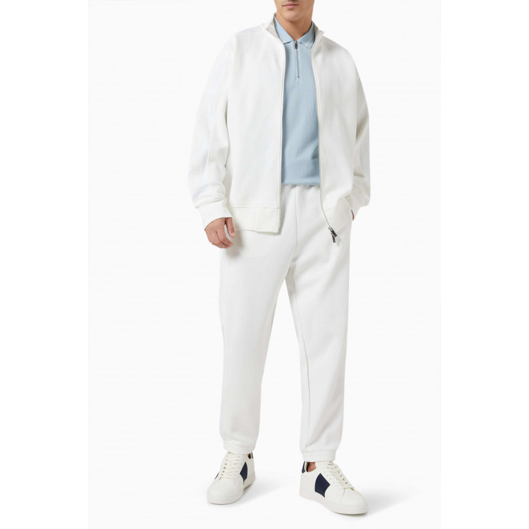 Armani Exchange - Half-zip Polo Shirt in Cotton Piqué Blue