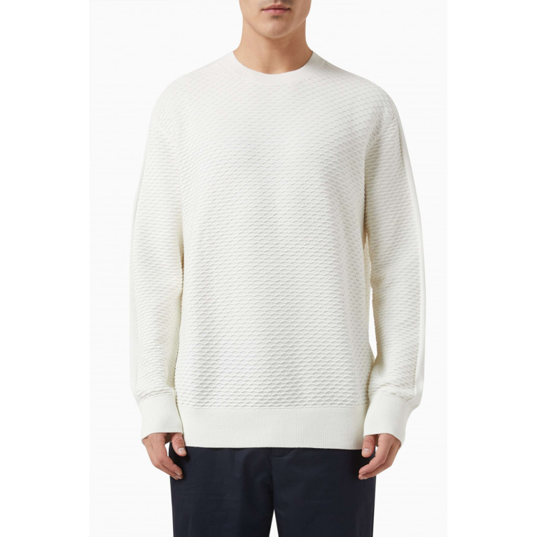 Armani Exchange - Sweatshirt in Honeycomb Knit Neutral