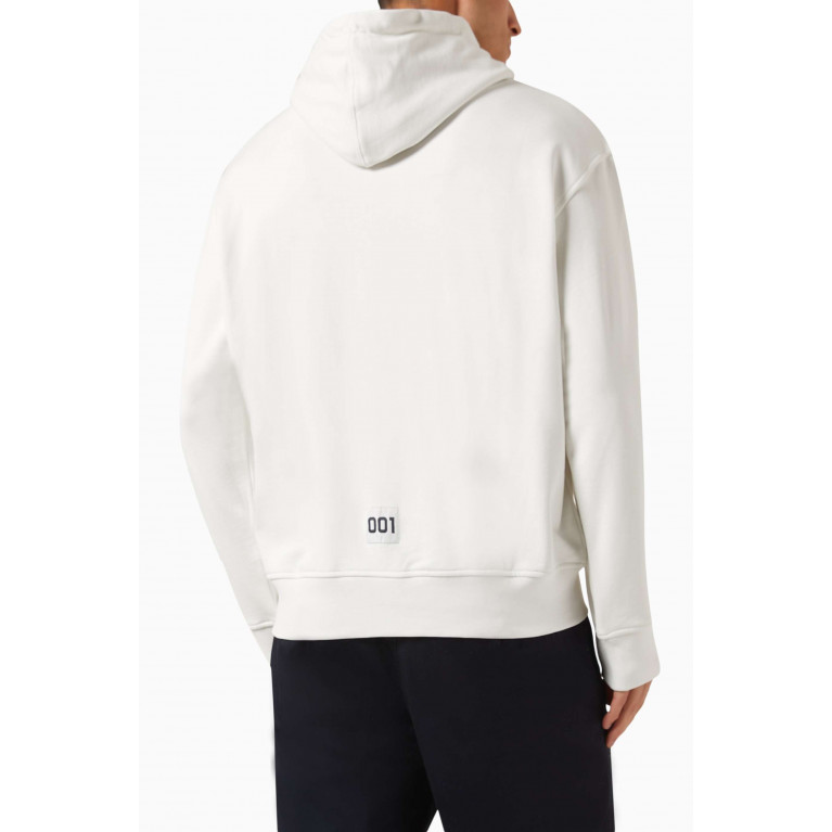 Armani Exchange - Logo Sweatshirt Hoodie in Cotton Fleece Neutral