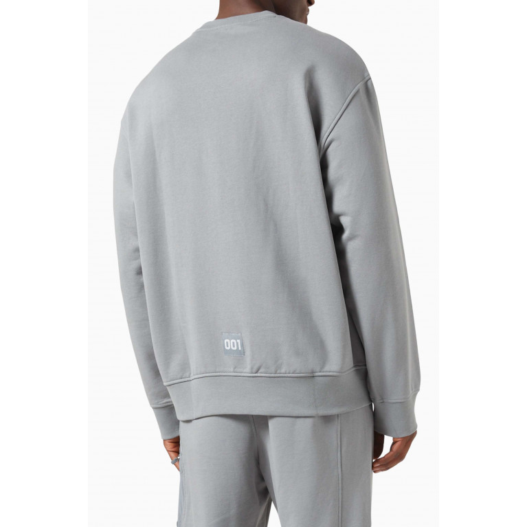 Armani Exchange - AE Logo Sweatshirt in Cotton Fleece Grey