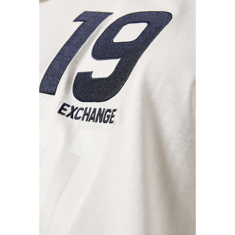 Armani Exchange - Logo T-shirt in Cotton Jersey Neutral