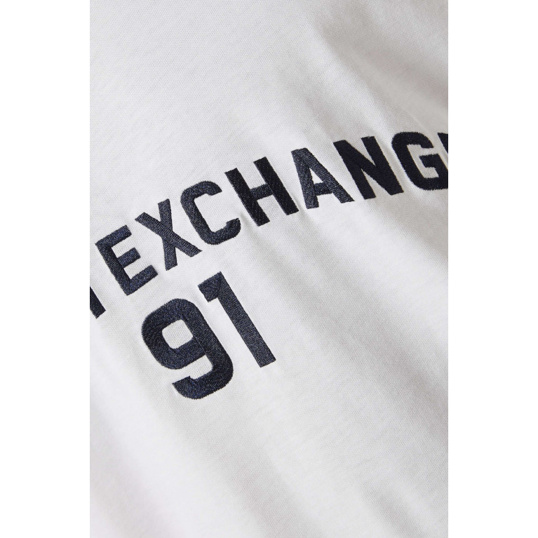 Armani Exchange - Logo-embroidered T-shirt in Cotton Neutral