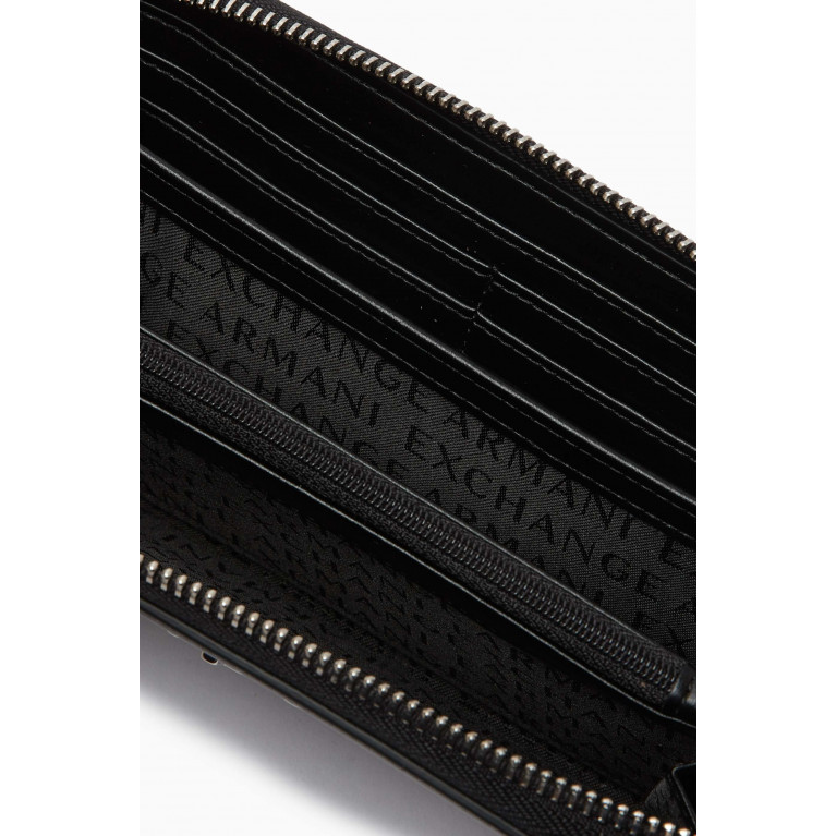 Armani Exchange - Zip-around AX Logo Wallet Black
