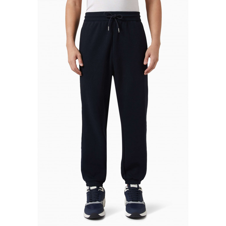 Armani Exchange - Logo Tape Joggers in Cotton & Polyester Blue