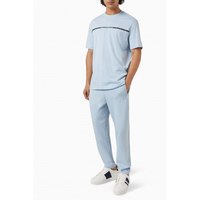 Armani Exchange - Logo Sweatpants in Cotton Blue