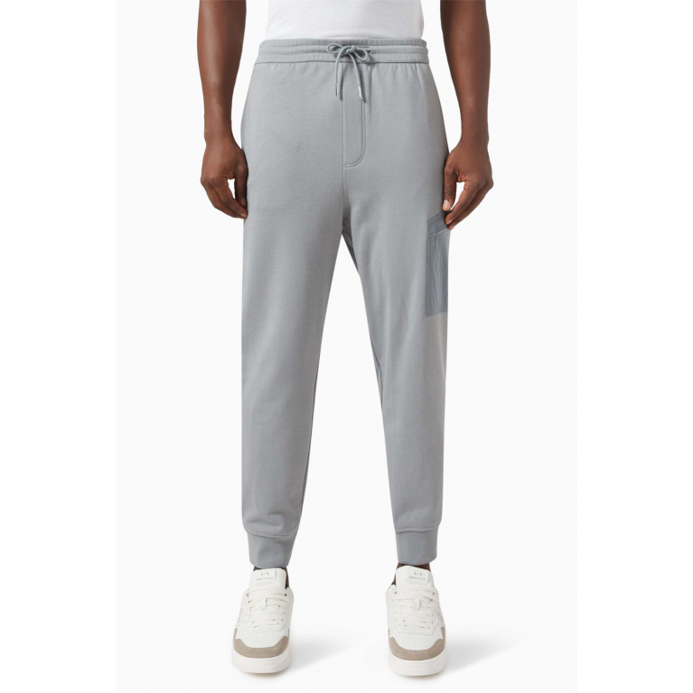 Armani Exchange - Zip-pocket Sweatpants in Cotton Grey