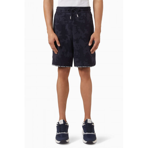 Armani Exchange - Aqua Logo Shorts in Cotton-blend