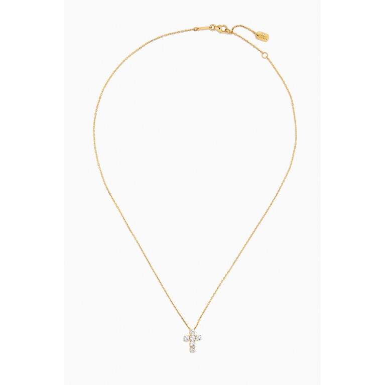 Fergus James - Cross Pendant Diamond Necklace in 18kt Gold