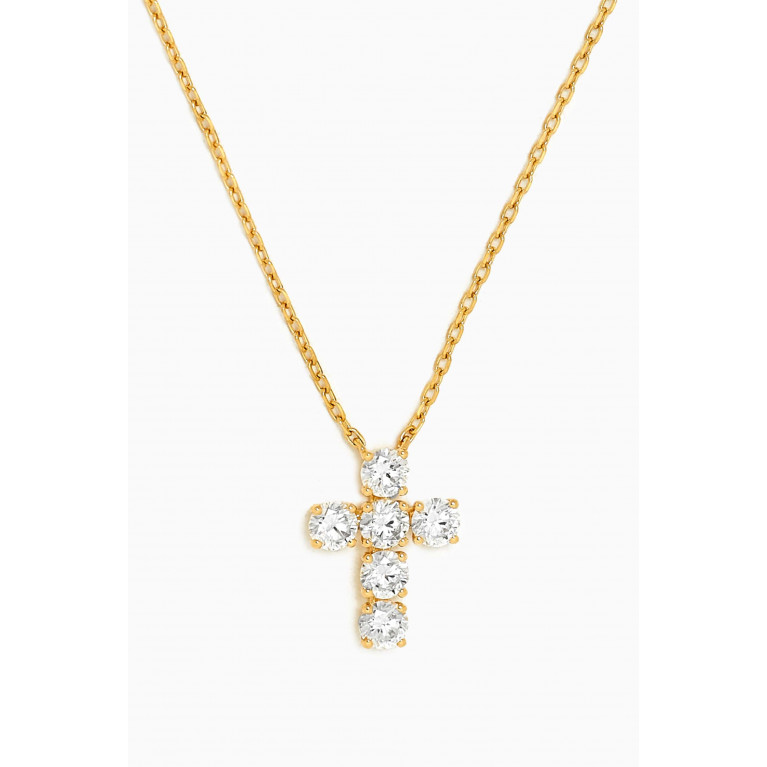 Fergus James - Cross Pendant Diamond Necklace in 18kt Gold