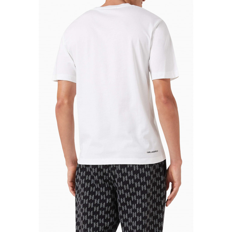 Karl Lagerfeld - KL Monogram T-shirt in Cotton-jersey