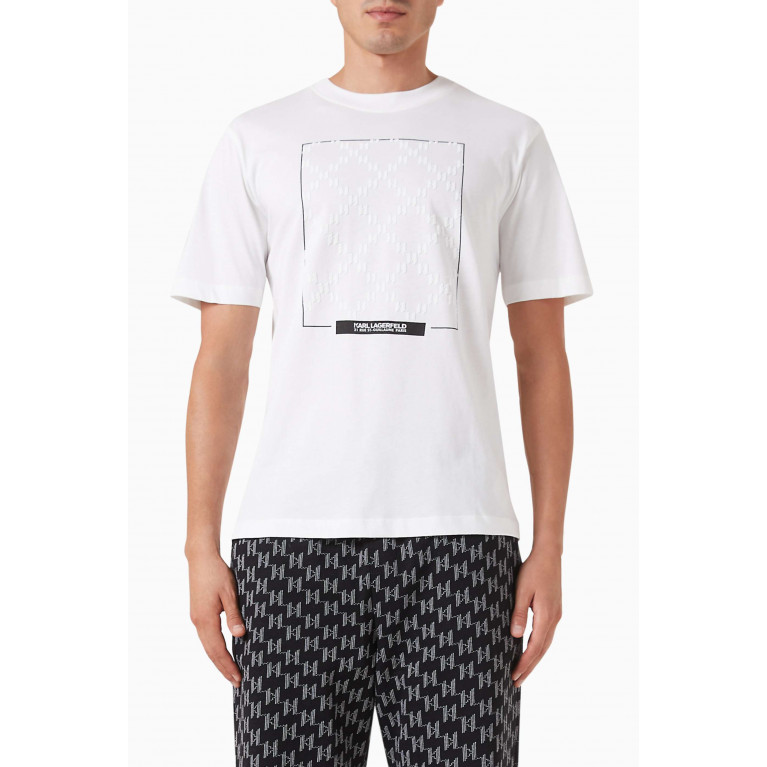 Karl Lagerfeld - KL Monogram T-shirt in Cotton-jersey