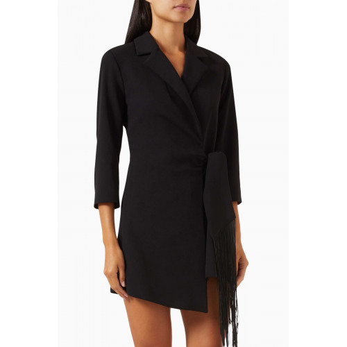 Hukka - Wrap-front Jacket Playsuit in Crepe